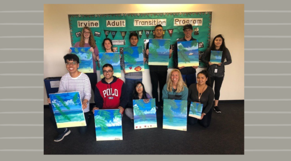 Student art lesson