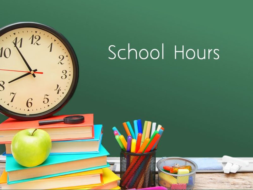 school hours sign