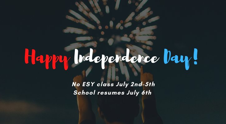 no ESY due to 4th of July 