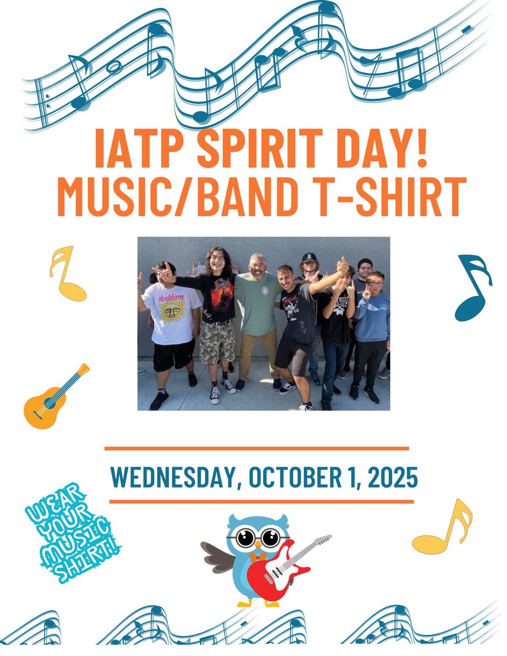 IATP Spirit Day! Music/Band T-Shirt