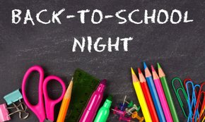 chalk board with supplies 