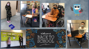 students on first day 