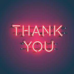 Thank you neo sign 