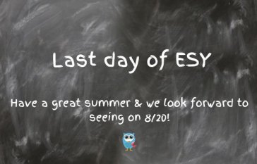 Last day of ESY