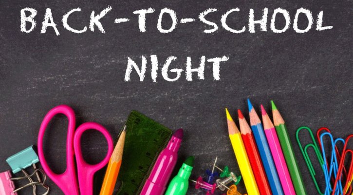 chalk board with supplies